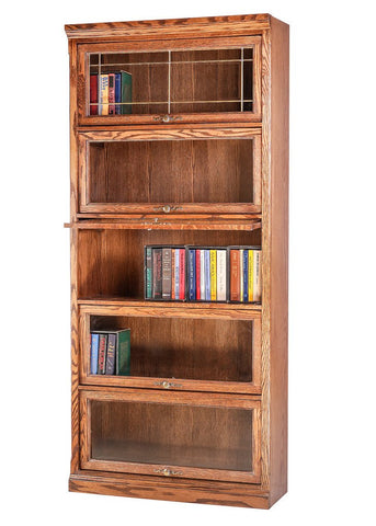 Forest Designs Traditional Oak Lawyers Bookcase: 36W X 79H X 13D