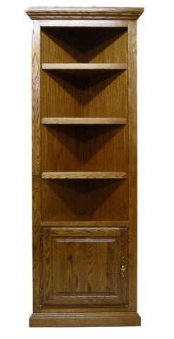 Forest Designs Traditional Corner Bookcase with Lower Door: Choose Your Height (27 X 27 f/Corner)