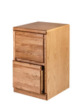 Forest Designs Bullnose Oak Two Drawer File: 22W x 30H x 18D