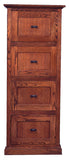 Forest Designs Mission Four Drawer File Cabinet: 22W x 56H x 21D