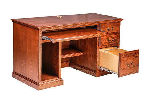 Forest Designs Traditional Oak Desk: 56W x 30H x 24D
