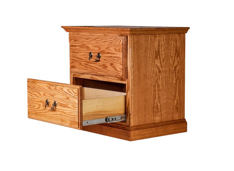 Forest Designs Traditional Two Drawer Nightstand: 25W X 24H X 18D