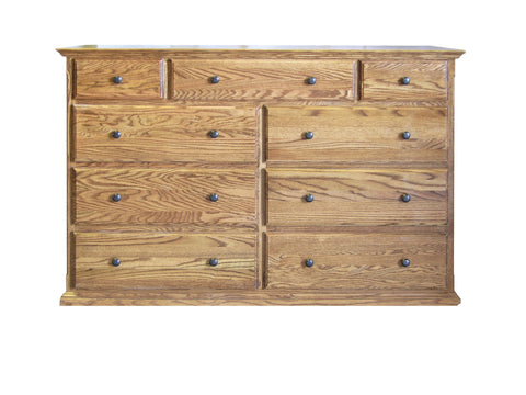 Forest Designs Traditional Nine Drawer Tall Dresser: 60W x 40H x 18D