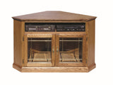 Forest Designs Traditional Corner TV Stand with Glass Doors: 51W x 32H x 32D