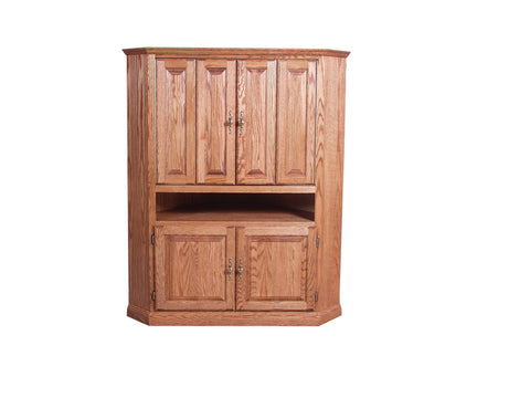 Forest Designs Traditional Corner TV Unit with Doors: 51W x 63H x 32D