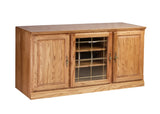 Forest Designs Traditional Oak TV Cart with Media Storage: 56W x 30H x 18D