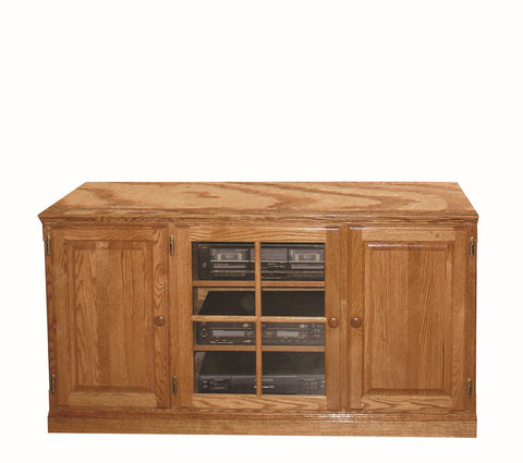 Forest Designs Traditional Wood TV Stand with Media Storage: 56W x 30H x 21D