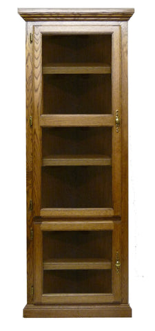 Forest Designs Traditional Corner Bookcase with Glass Doors: Choose Your Height (27 X 27 f/Corner)