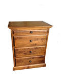 Forest Designs Traditional Three Drawer Nightstand with Pullout Tray: 25W x 24H x 18D