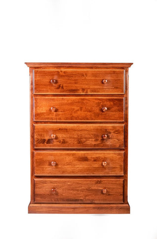 Forest Designs Traditional Five Drawer Dresser: 34W X 48H X 18D