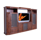 Forest Designs Traditional Three Piece Wall & TV Stand & Adjustable Shelf in Auburn