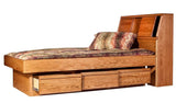 Forest Designs Bullnose Platform Bed with Bookcase Headboard